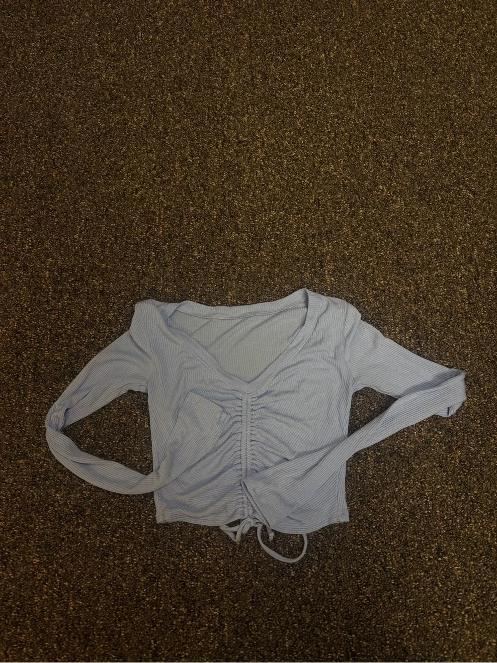 Alo yoga Long-Sleeve Cinched Rib-Knit Crop Top